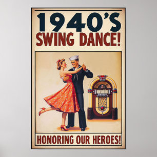 Vintager Swing-Tanzgesang Poster
