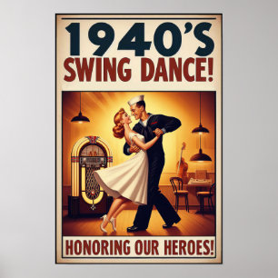 Vintager Swing-Tanzgesang Poster