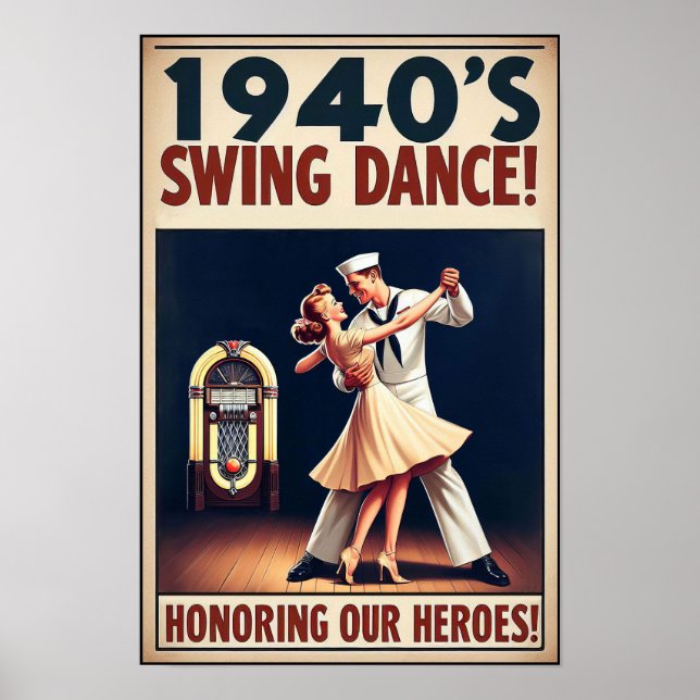 Vintager Swing-Tanzgesang Poster (Vorne)