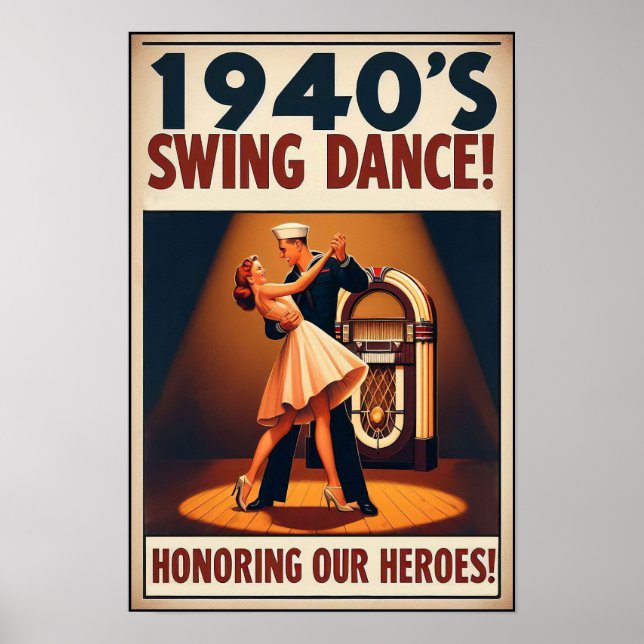 Vintager Swing-Tanzgesang Poster (Vorne)