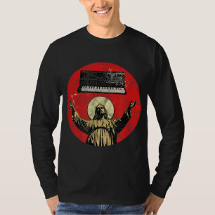 Vintager Synthesizer Jesus Analog Synth Nerd Analo T-Shirt