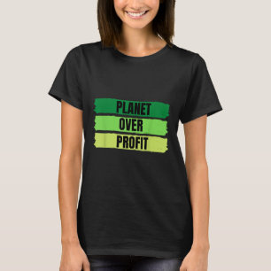 Vintager T - Shirt 2022 Planet Over Profit Earth D