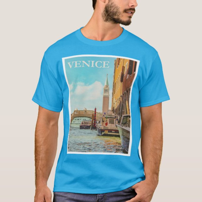Vintager T - Shirt der Männer in Venedig (Vorderseite)