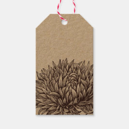 Vintager Tag Chrysanthemum Kraft Geschenkanhänger