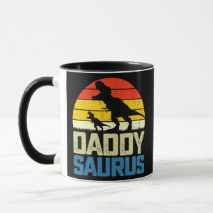 Vintager Tag der Daddysaurus-Fathers  Tasse