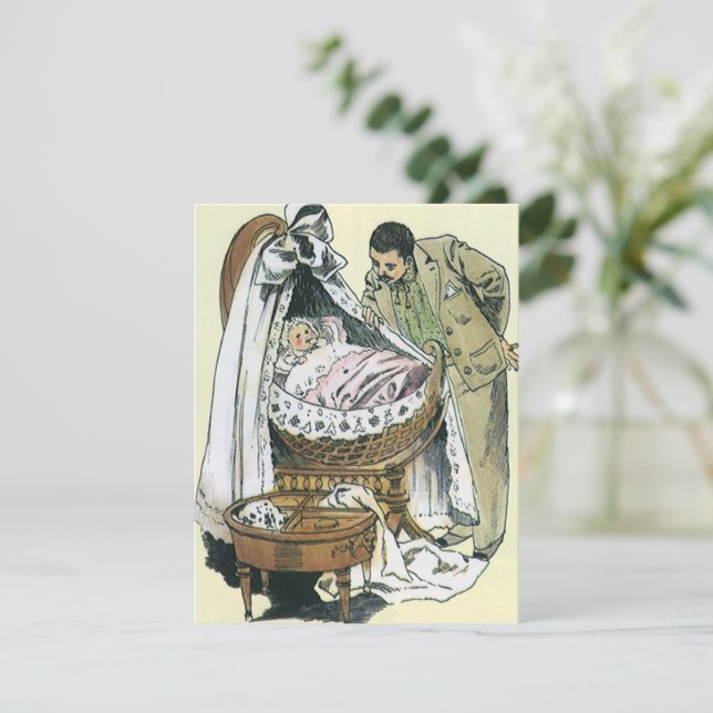 Vintager Tag der glücklichen Väter, Viktorianische Karte (Stehend Vorderseite)