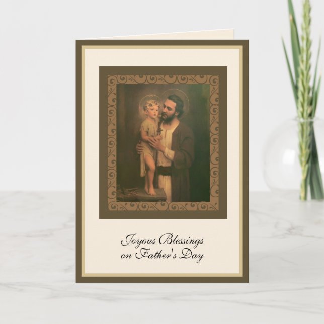 Vintager Tag des religiösen Vaters Karte (Vorderseite)