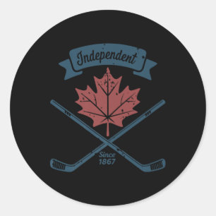 Vintager Tag in Kanada - unabhängig seit 1867 - Ca Runder Aufkleber