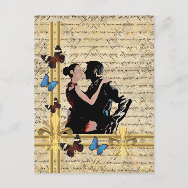 Vintager Tango Postkarte (Vorderseite)