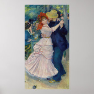 Vintager Tanz in Bougival von Pierre A. Renoir Poster