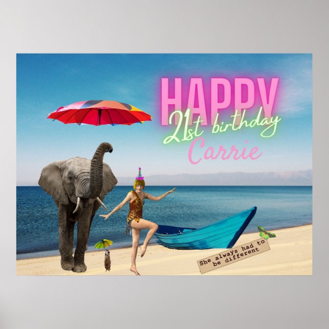 Vintager Tänzer 21. Geburtstag Altered Art Poster (Vorne)