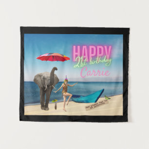 Vintager Tänzer, 21. Geburtstag, Altered Art Table Wandteppich