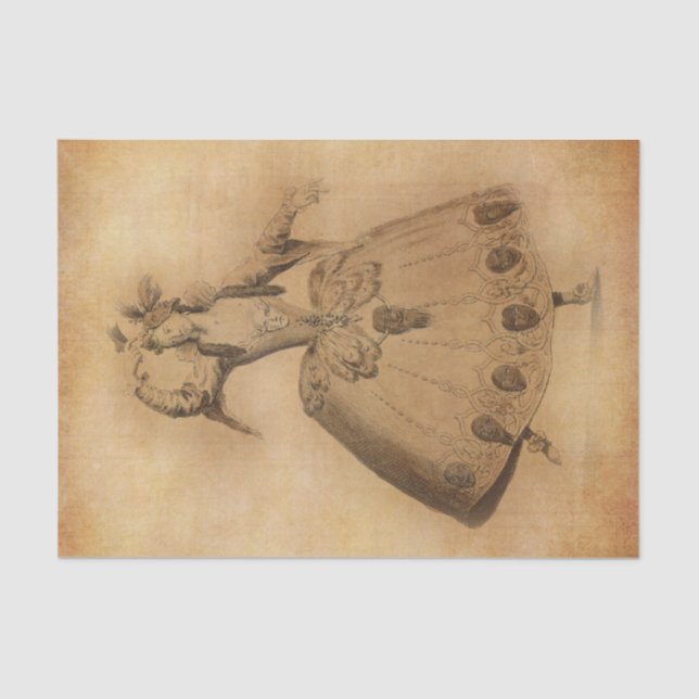 Vintager Tänzer Seidenpapier (Vorderseite)