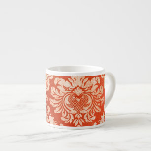 Vintager Tapetenmit blumenhintergrund Espressotasse