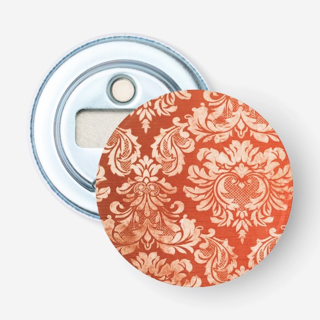 Vintager Tapetenmit blumenhintergrund Flaschenöffner (Vorderseite)