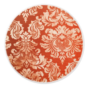 Vintager Tapetenmit blumenhintergrund Keramikknauf