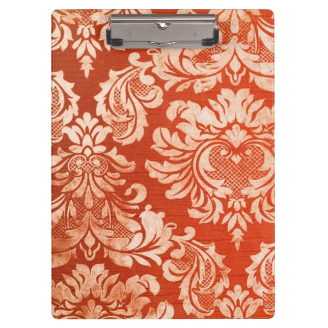 Vintager Tapetenmit blumenhintergrund Klemmbrett (Vorderseite)
