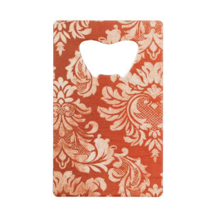 Vintager Tapetenmit blumenhintergrund Kreditkartenflaschenöffner