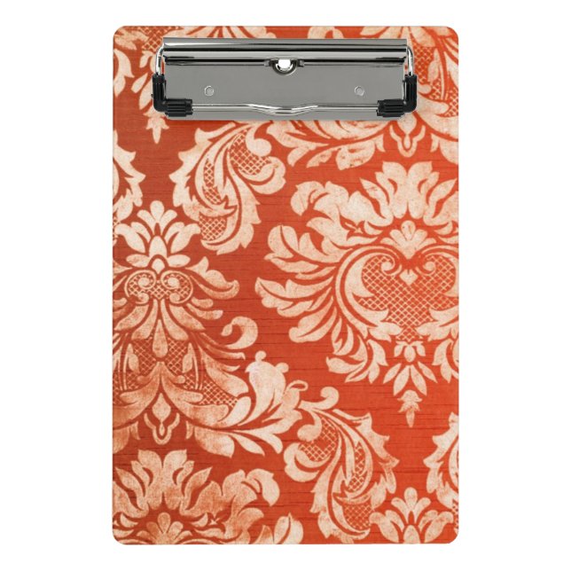 Vintager Tapetenmit blumenhintergrund Mini Klemmbrett (Vorderseite)
