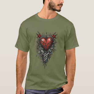 Vintager Tattoo-Style : Herz von Thorns T-Shirt
