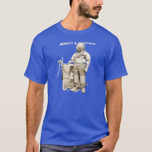 Vintager Taucher mit Sturzhelm und Pumpe T-Shirt