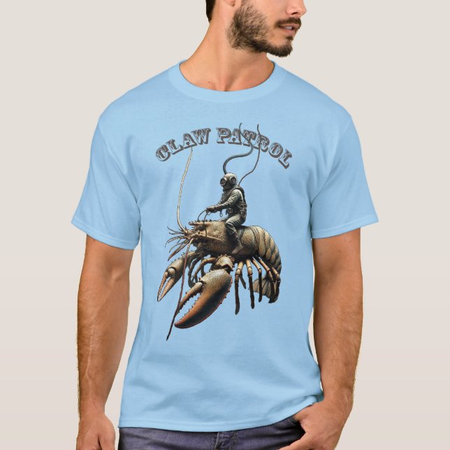 Vintager Taucher Riesenrad Hummer URM T-Shirt (Vorderseite)