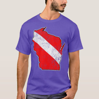 Vintager Tauchgang Wisconsin Scuba Diving Staat Ka T-Shirt