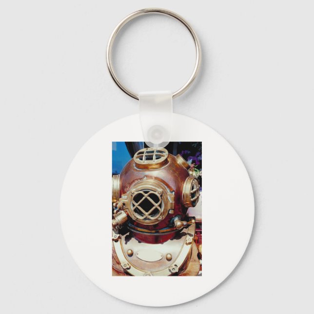Vintager Tauchhelm Schlüsselanhänger (Vorderseite)