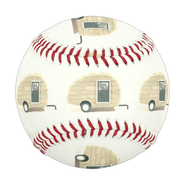 Vintager Teardrop-Camper Baseball (Vorderseite)