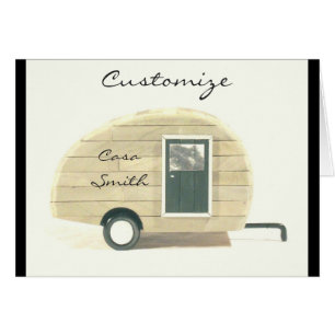 Vintager Teardropanhänger-Sinti und Romawohnwagen