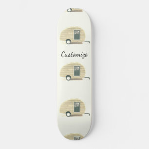 Vintager Teardropanhänger-Sinti und Romawohnwagen Skateboard