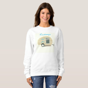 Vintager Teardropanhänger-Sinti und Romawohnwagen Sweatshirt