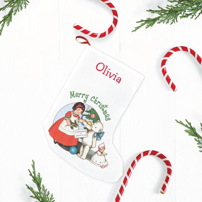 Vintager Teddy Bär Kleiner Weihnachtsstrumpf (Von Creator hochgeladen)