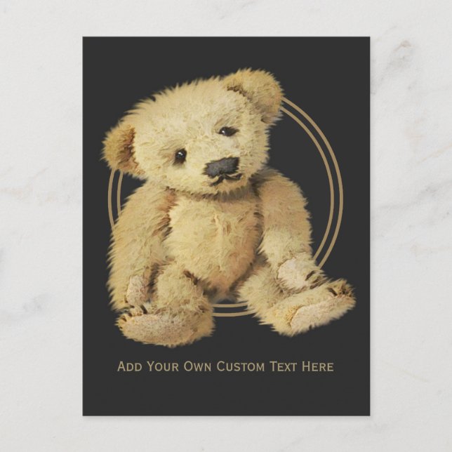 Vintager Teddy Bear Postkarte (Vorderseite)