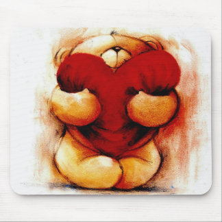 Vintager Teddy mit Herzen Mousepad