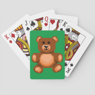 Vintager Teddybär - Pixel Art Spielkarten