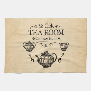 Vintager Teesalon Geschirrtuch