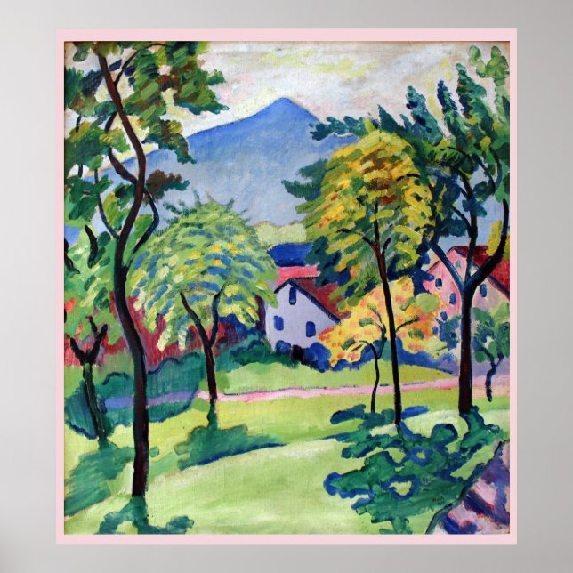 Vintager Tegernsee Landscape August Macke Poster (Vorne)