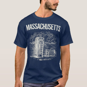 Vintager Telefonkabine Massachusetts T-Shirt