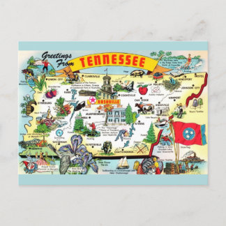 Vintager Tennessee Karte Postkarte