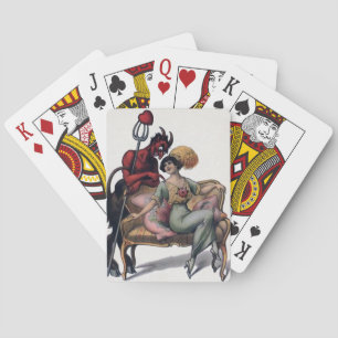 Vintager Teufel Spielkarten
