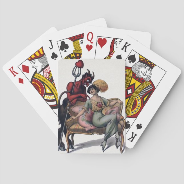 Vintager Teufel Spielkarten (Rückseite)