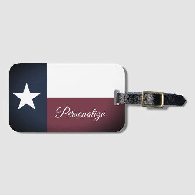 Vintager Texas-Flaggenreise-Gepäckumbau für Koffer Gepäckanhänger (Vorderseite (Horizontal))