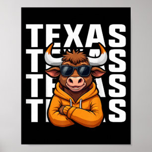 Vintager Texas-Grafik für Männer Frauen Kinder Poster
