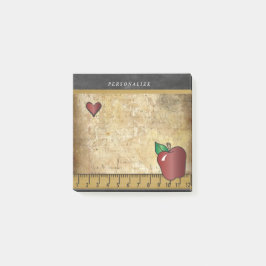 Vintager Text des Lehrer-Entwurfs-| DIY Post-it Klebezettel