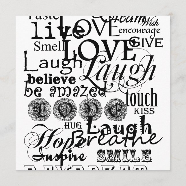 Vintager Text Lebensberatung Apparel and Gifts Hinweiskarte (Vorderseite)