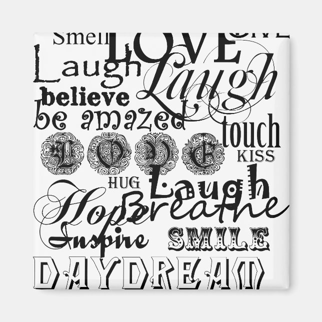 Vintager Text Lebensberatung Apparel and Gifts Magnet (Vorne)