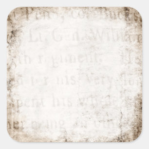 Vintager Text-Pergamentpapier-freier Raum 1700s Quadratischer Aufkleber