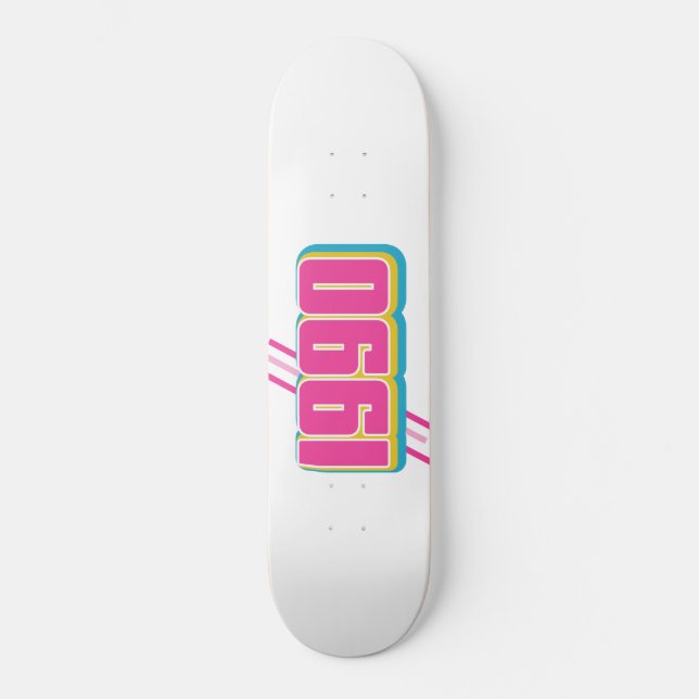 Vintager Text von 1990 Skateboard (Vorderseite)