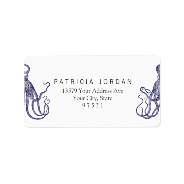 Vintager Texturatopus Adressaufkleber (Vorne)